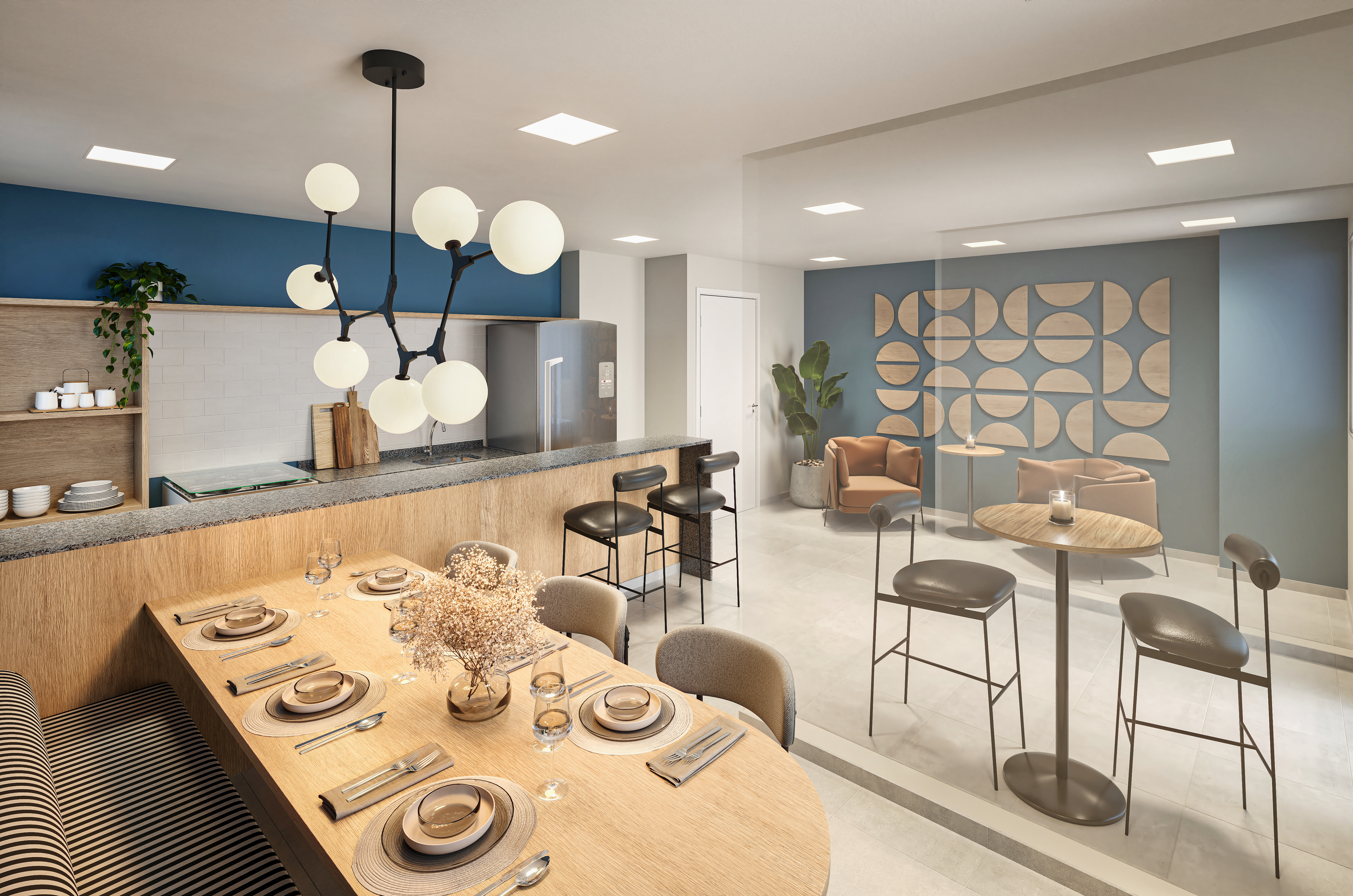 Espaço gourmet do Abytá Nações Unidas